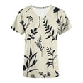 thumbnail image 5 of Kctiaxy Summer Tops for Women Short Sleeve Womens Scrubs Fashion Casual Print Graphic Nursing Womens V Neck T Shirts with Pockets, 5 of 5