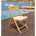 thumbnail image 6 of 9-Piece Teak Dining Set: 72" Round Table + 8 Surf Folding Armless Chairs, 6 of 7