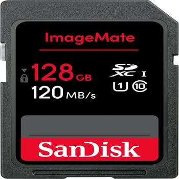 SanDisk 128GB ImageMate SDXC UHS-1 Memory Card - 120MB/s, C10, U1, Full HD, SD Card - SDSDUN4-128G-AW6KN