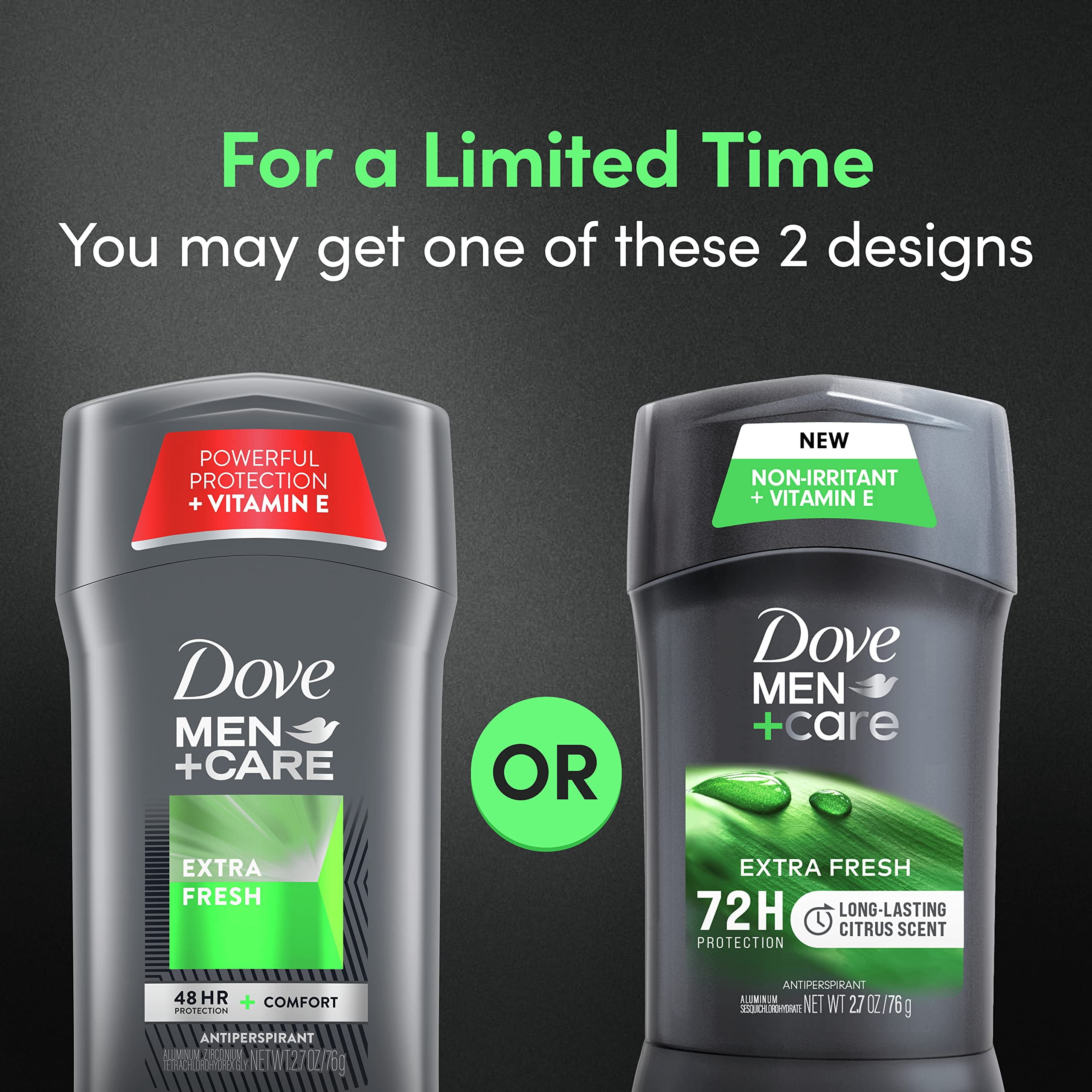Dove Men + Care Antiperspirant Deodorant, 72hr Sweat & Odor Protection, Vitamin E, Triple Moisturizer, 4 Pack C32