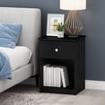 thumbnail image 3 of Mesita de noche Furinno Tidur, roble negro, paquete de 1, 3 of 6