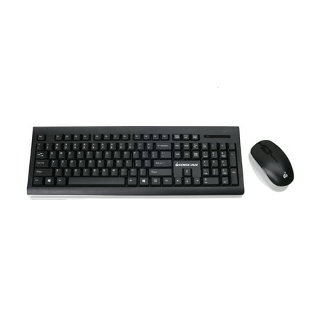 IOGEAR Long Range 2.4 GHz Wireless Keyboard and Mouse Combo, Black