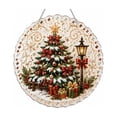 thumbnail image 2 of Christmas Diamond Art Kit, 9.8x9.8in DIY Acrylic Ornament with Resin Gems, Festive Christmas Decor For Living Room Wall Or Holiday Home Accent Vibe F, 2 of 5