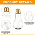 thumbnail image 3 of 20 Pcs Plastic Light Bulbs, NOGIS Fillable Light Bulbs, Fake Lightbulb, Plastic Lightbulbs for Crafts, Clear, Cups, Jars, Containers, Ornaments, Drink Glasses, Candy, Party Favors, 100ML, Gold, 3 of 7
