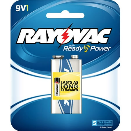 Rayovac Alkaline 9V Battery, 1-pack