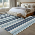 thumbnail image 5 of Vintage Stripes Washable Living Room Rugs 8'x10', Blue Navy Striped Abstract Red Lines Low Pile Throw Large Area Rug Non-Slip Sturdy Edge Binding Carpet for Bedroom Dining Room Office, 5 of 9