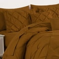 thumbnail image 3 of Chezmoi Collection 10-Piece Bed in a Bag Comforter Set, Pintuck Design, All Season Soft Microfiber Bedding with Sheets, Pillow Shams & Decorative Pillow, Spice Orange, King, 3 of 9