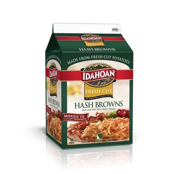 Idahoan Foods 2970000808 6/ 2.125 Lb Idahoan Fresh Cut Hash Browns Made From 100% Idaho Potatoes.