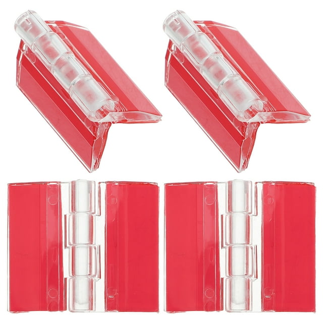 Miangastore 4Pcs Acrylic Self-adhesive Hinges Replacement Multi-functional Flexible Hinges for Cabinet Box