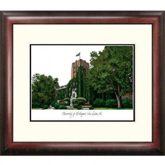 University of Michigan Alumnus Framed Lithogrpah