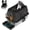 Black, variant on Stainless Steel Litter Box with Lid, XL Extra Large Cat Litter Box Enclosure, Front & Top Entry Covered Metal Cat Box with Steps & Scoop, Easy Cleaning