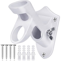 10 Flag Pole Holder for Outside House, Flag Holder, Flag Holders for Outside, Heavy Duty Flag Pole Mounting Bracket, Flag Bracket, Aluminum Rust Free Coated, Stainless Hardware 1" Diameter