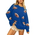 thumbnail image 2 of UTSJKR Game Day Sweatshirt for Women Oversized Funny Football Graphic Shirt Casual Long Sleeve Crewneck Spring Fall Pullover Blue XXXL, 2 of 5