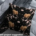 thumbnail image 2 of jejeloiu Kawaii Capybara Fabric by the Yard 5 Yards,Rustic Sakura Fabric for Sewing,Brown Black Pink Home Decor Fabric by the Yard For Girls Teens,Breathable Home Decor, 2 of 6