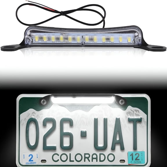 RIONIMA Led License Plate Light,12V Dc Ultra Bright Assembly Replacement,Waterproof and Durable,Universal License Plate Light for Car Trailers Rv Truck Utv Atv Boats.
