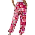 thumbnail image 5 of LEBONYARD Sweatpants for Women Plus Size,Womens Trousers High Waisted,Women's Casual Trousers Printing Drawstring Pants Waist Long Pants Sweatpants with Pocket Multicolor S, 5 of 6