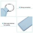 thumbnail image 4 of Uxcell Leather Keychain Blanks, 8 Pack PU Leather Key Fob with Key Rings, Light Blue, 4 of 6