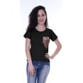 thumbnail image 2 of Moomaya Womens Round Neck T-shirt Short Sleeve Sequin Patch Pocket Tee Top - 3C, 2 of 6