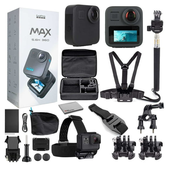 GoPro MAX 360 2025 Edition Dual-Lens Waterproof Action Camera with 5.6K Spherical Video & DigiNerds 50-Piece Accessory Kit