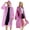 Pink, variant on EVA Rain Poncho for Adults, 2 Pack Reusable Raincoat with Hoods and Sleeves, Pink
