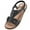 Black, variant on Ecetana Womens Sandals Dressy Flats Sandals for Women with Elastic Ankle Strap Summer Sandals