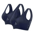 thumbnail image 2 of Sports Bras for Women Plus Size, Xunlbb Women Seamless Sports Bra Wirefree Yoga Bra With Removable Pads(Navy,S), 2 of 3