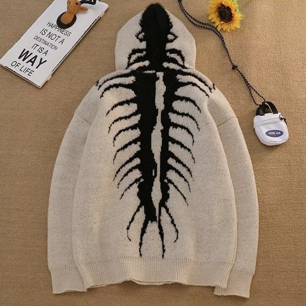 Suéter de punto informal para hombre, jersey de punto con estampado retro de pintura de anime, estilo hip hop, jersey vintage con gráfico, suéter de invierno para hombre