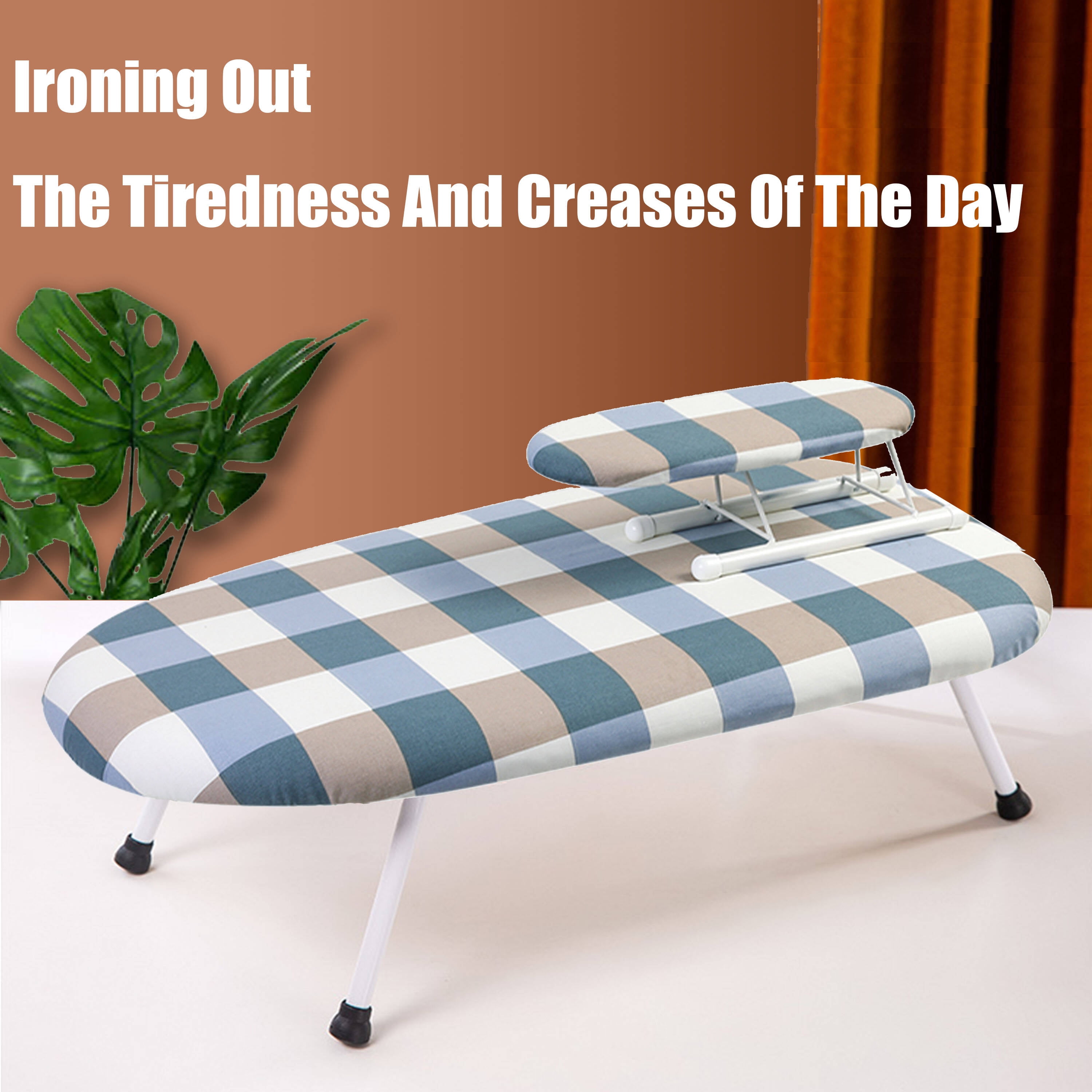 Ironing Board Iron Board Folding Tabletop Ironing Board with Folding Legs Saving, Compact Table-Top Ironing Board