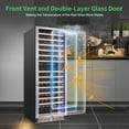 thumbnail image 5 of Tittla 154 Bottle Built-in Dual Zone Wine Cooler, Two Shapes of Door Handles Wine Refrigerator, 5 of 12