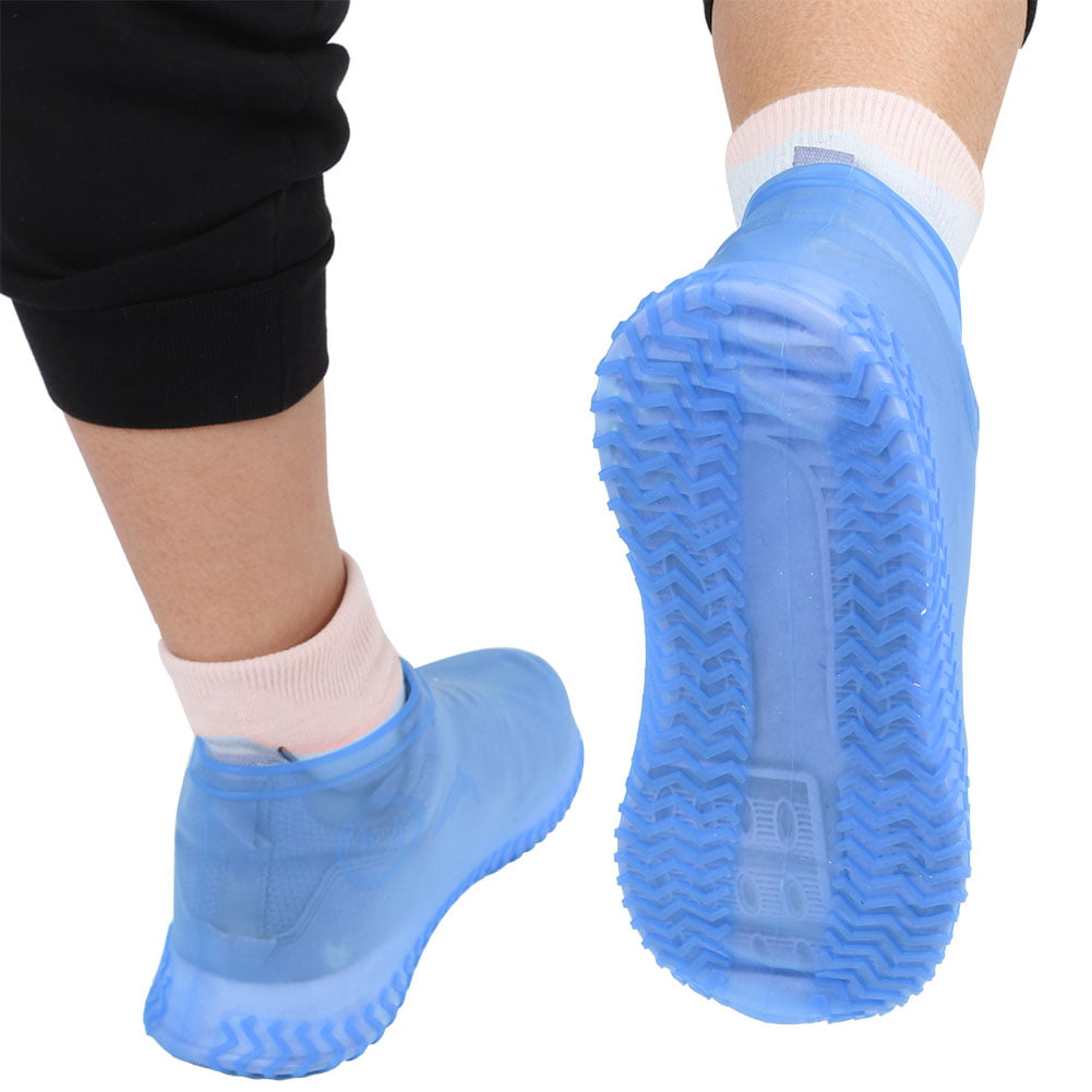 Waterproof Silicone Shoe Cover Outdoor Rainproof Hiking Skid-proof Shoe Covers C 