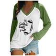 thumbnail image 1 of WEAIXIMIUNG T-Shirts d'Entraînement pour Femmes, Légers, Col Rond, Manches Longues, Imprimé Graphique Football, 1 of 4