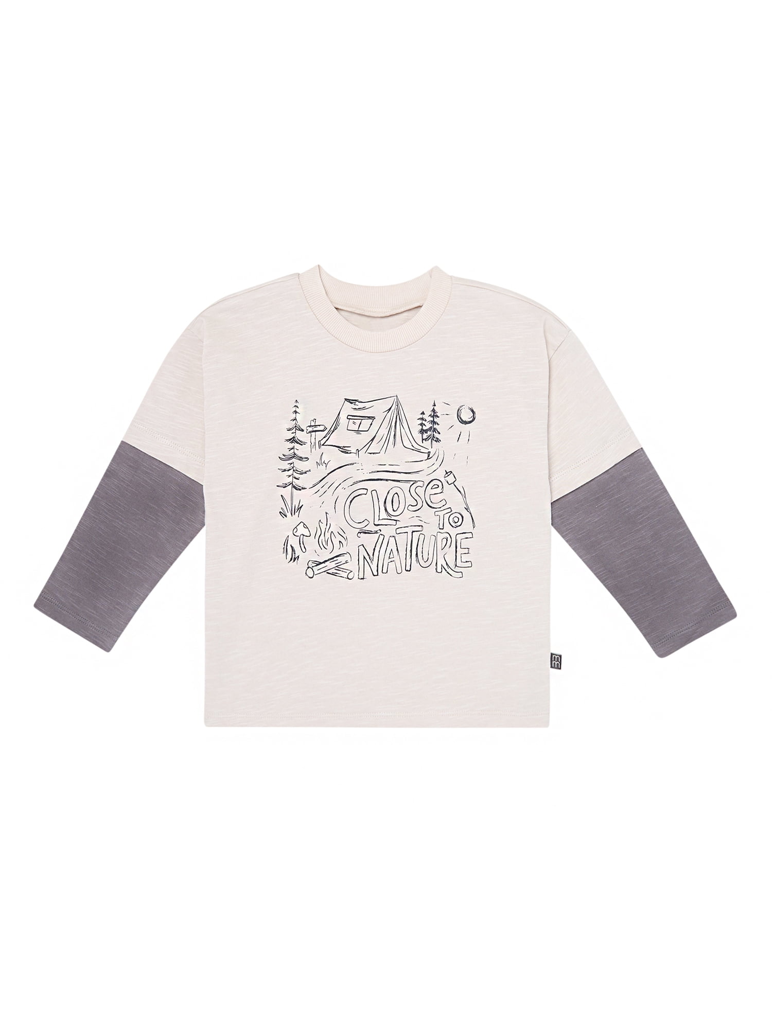 Modern Moments by Gerber Toddler Boy Organic Graphic Tee and Pant Outfit Set, Sizes 12 Months - 5T