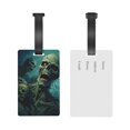 thumbnail image 4 of Zombie Skull Art Luggage Tags Suitcases ID Baggage Identifier Card Name Tag for Travel Backpacks Gym Bags, 4 of 6