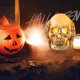 thumbnail image 1 of Estatua de esqueleto brillante, Estatuas de esqueleto brillantes de Halloween Decoraciones de Halloween Estatuas de esqueleto de Halloween Rendimiento sólido, 1 of 5