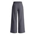 thumbnail image 4 of cocolona Linen Pants Women Summer High-waisted Wide Leg Beach Pants Trendy Casual Baggy Drawstring Trousers with Pockets, 4 of 7