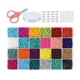 thumbnail image 1 of Kit de cuentas espaciadoras de arcilla redondas, cuentas sueltas de colores variados para hacer pulseras y collares. 4mm 6000 piezas, 1 of 9