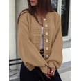 thumbnail image 3 of Suéter Cardigan PRETTYGARDEN Mujer 2025 Tejido Grueso Caqui, 3 of 5