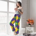 thumbnail image 5 of Salouo Mardi Gras Print Women's Pajama Pants Casual Loose Sweatpants PJs Flowy Pants Drawstring Palazzo for Women Wide Leg Pants Lounge Pajama -X-Large, 5 of 8