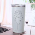 thumbnail image 3 of Rose 20oz Coffee Stainless Steel Mobile Tumblers, Vacuum Insulated Mug with Lid, Spill-Proof Travel Cup for Hot & Cold Drinks, for Coffee, Wine, Cocktails, Christmas, Spring, 3 of 6