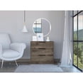 thumbnail image 2 of TUHOME Kaia Commode à 3 Tiroirs Commodes en Bois d'Ingénierie en Brun, 2 of 7