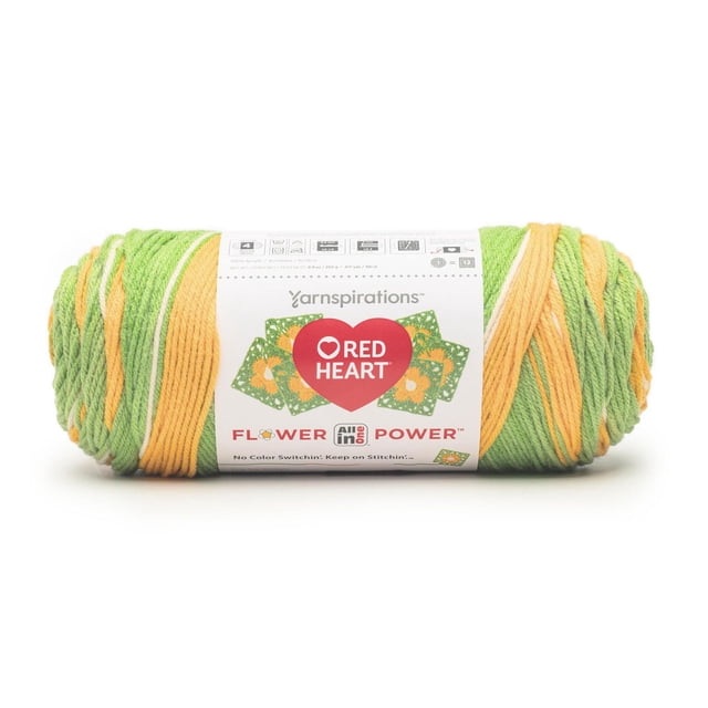 Red Heart® All In One Flower Power™ #4 Worsted (Medium) Acrylic Yarn, 8.8oz/250g 417 Yards