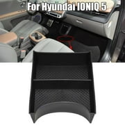 Abs Black Center Console Storage Box Organizer Tray For Hyundai Ioniq 5 2021+