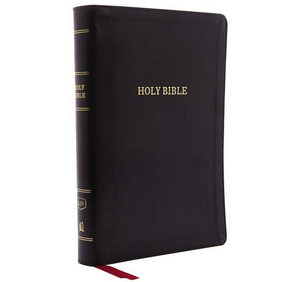 KJV, Deluxe Reference Bible, Giant Print, Imitation Leather, Black, Indexed, Red Letter Edition, (Hardcover)