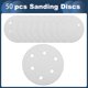 thumbnail image 4 of Discos de Lija Unique Bargains, 4.92" 6 Agujeros 60 Grano para Reparación Automotriz, Papel de Lija Redondo con Gancho y Bucle de Óxido de Aluminio Blanco, 50 Pcs, 4 of 7