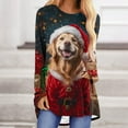 thumbnail image 2 of YUGYXL Christmas Shirts for Women Funny Xmas Long Sleeve Tunic Tops Vintage Christmas Graphic Blouse F Multicolor XXL, 2 of 5