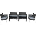 thumbnail image 2 of Patiojoy 8PCS Rattan Wicker Outdoor Patio Cushioned Sofa Coffee Table Furniture Set, 2 of 10