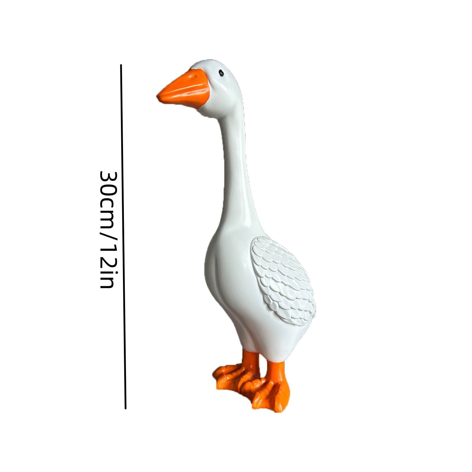 Large White Goose Statue, High Resin Garden Goose Sculpture, Yard Farm Swan Figurine Ornament,White Swan Figurines for Home Porch Backyard Patio Lawn Decor,Farmhouse Decor