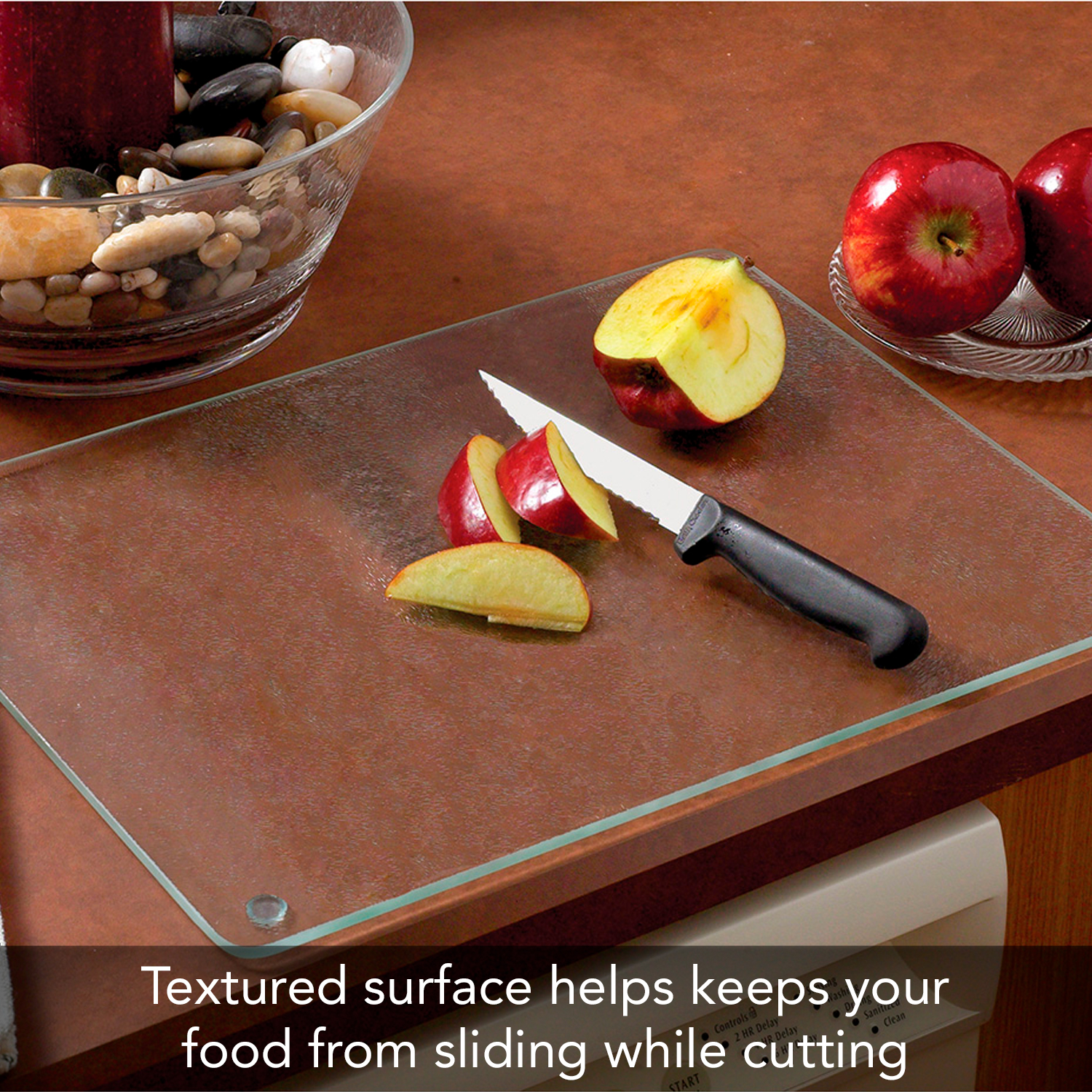 CounterArt Lightly Frosted 3mm Heat Tolerant Glass Cutting Board 20" by 16" - image 3 of 6