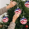 thumbnail image 6 of 12PCS Stars & Stripes Christmas Ball Ornaments 80mm Patriotic Theme Hanging Ball Ornaments Fourth of July Independence Day/Veterans Day Party Decor Holiday Wedding Tree Decorations, 6 of 8