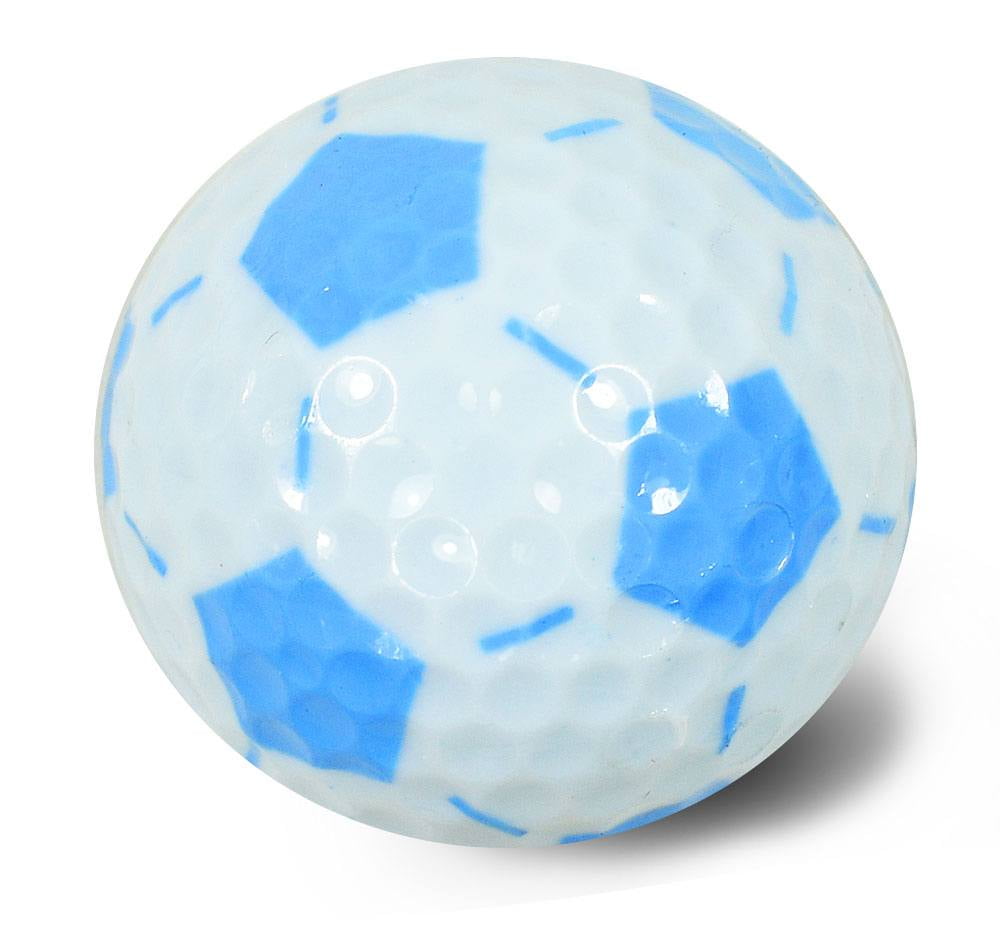 NITRO NOVELTY GOLF BALLS SOCCER WHITE MED/BLUE